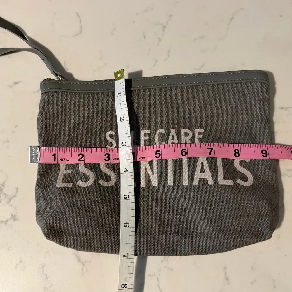 Dark Grey Self Care Essentials Make-Up Cosmetics Travel Bag